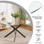 Ensemble de salle à manger moderne en verre rond, table en acier inoxydable avec chaises en cuir de polyuréthane, ensemble de salle à manger et de cuisine contemporain pour 4 à 6 personnes, luxe et économie d'espace-1402044057-1402044058-1402044038