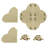 Dritz Home Smooth Quatrefoil Corners, Small, 3 Pack, Brass
