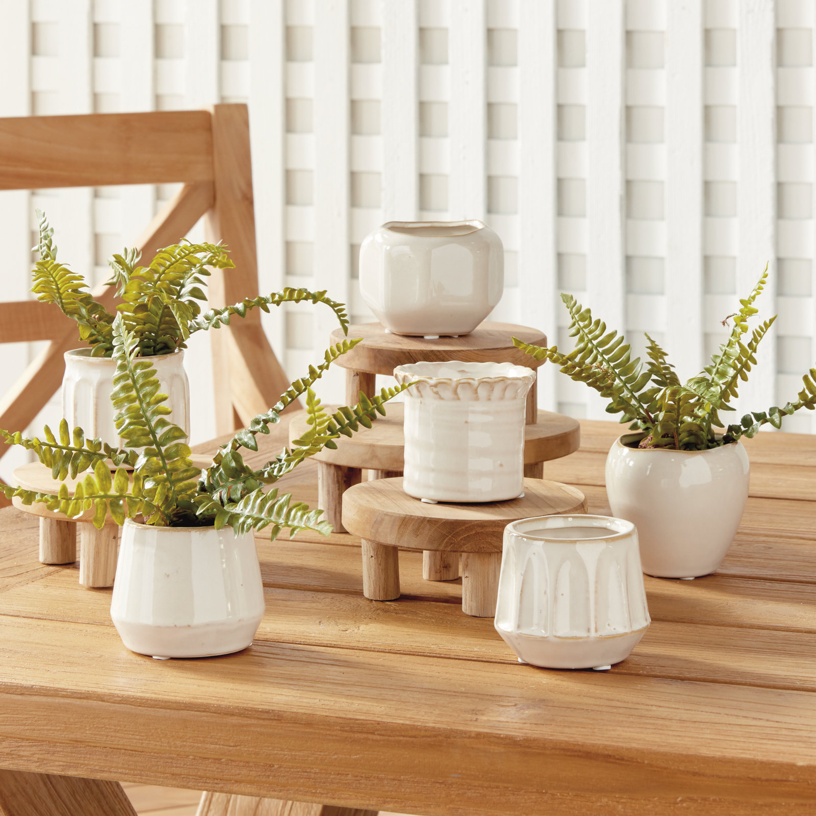 9" Pot Planter, Cream
