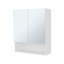 Lodge Medicine Cabinet With Mirrored Doors And Open Storage, White