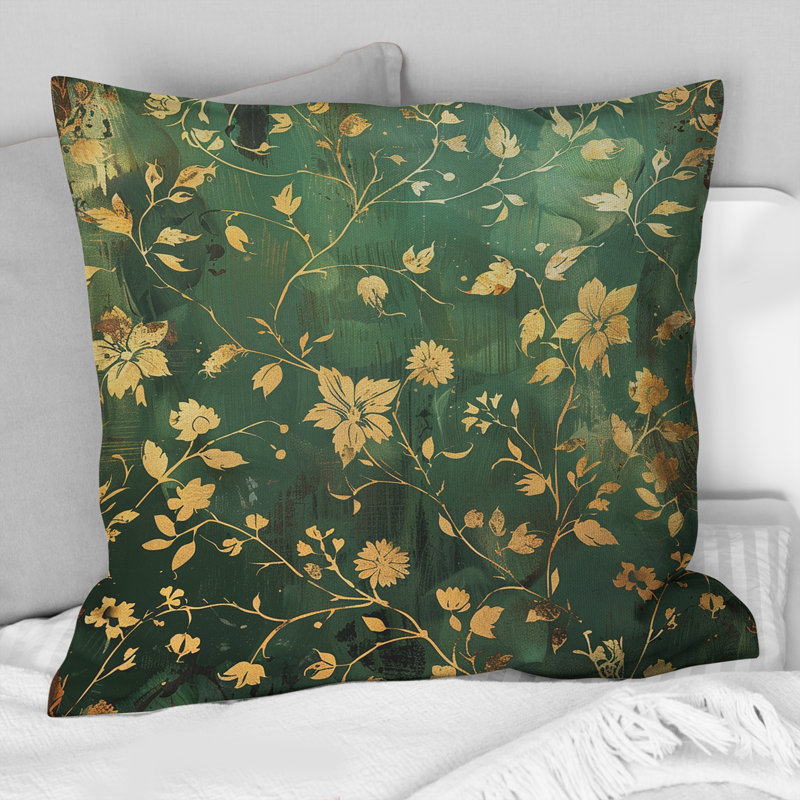 Floral Gardens I - Coussin décoratif floral, H 18 po x l 18 po