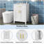 Meuble-lavabo moderne de 48 pouces avec lavabo en céramique, portes à fermeture en douceur, tiroir rabattable, tablettes de porte à double couche, solution de rangement élégante-1093642850