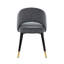 Chaise d'appoint rembourrée en velours Fitts-67078186