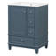 Meuble-lavabo autoportant 24 po avec lavabo en céramique et cadre en bois massif 24 po-324307040-324307046