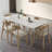 Modern Burlywood Rectangular Solid Wood Dining Table-1856919519