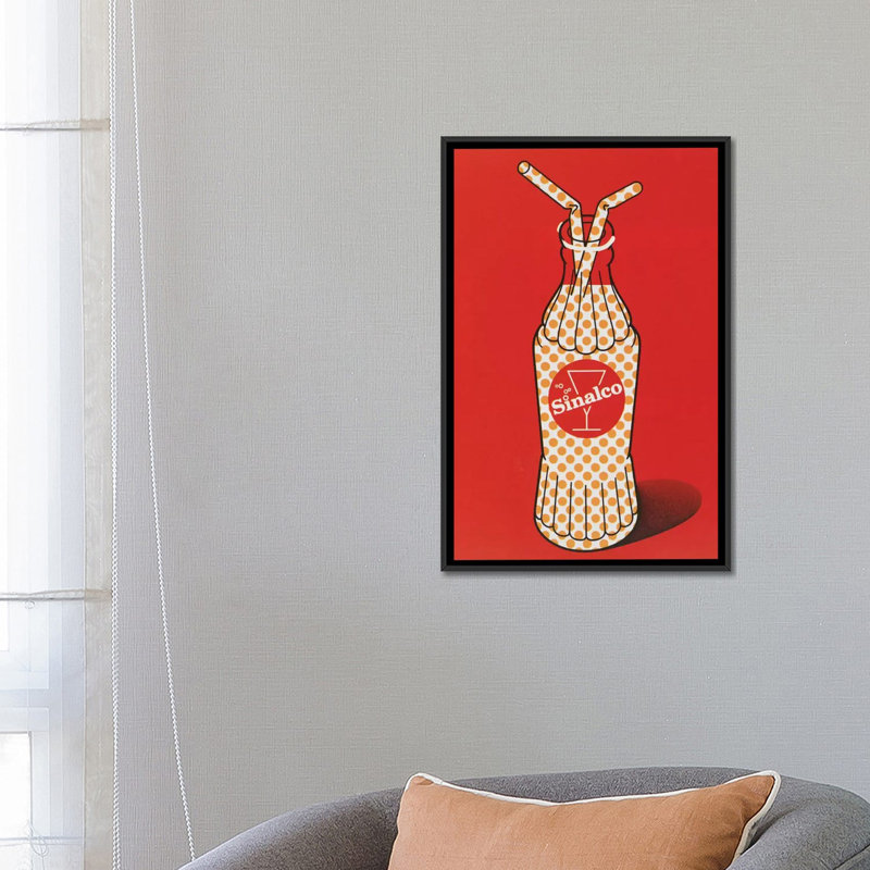 « bouteilled », reproduction d’impression sur toile, H 26 po x l 18 po x P 1,5 po, Toile avec cadre noir, Pas de tapis