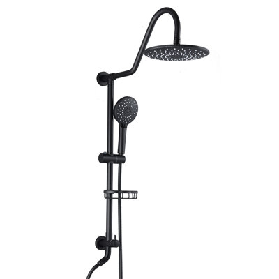 10" Rainfall Shower Head And Handheld Showerhead Combo Shower System With Slide Bar