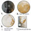 «Minimalisme gris or lune poteries - abstrait spirales», reproduction d'art sur toile encadrée-385686483-385686487