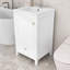 Meuble-lavabo simple autoportant moderne avec lavabo en céramique, tiroir et support de rangement-176671201