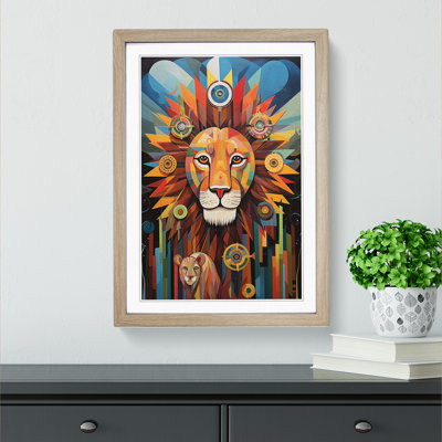 Lion Dadaism Art - Framed Print