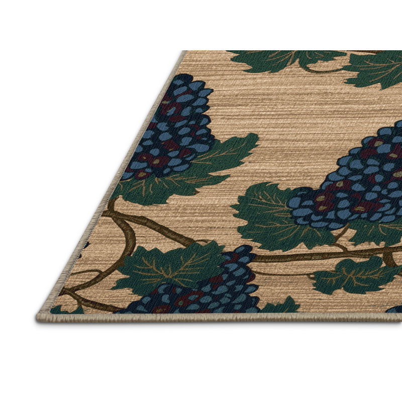  Tapis lavable raisin Muscadine, Rectangle de 5 pi x 8 pi