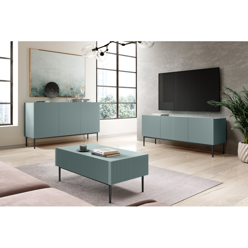 150cm Sideboard, Green/Black