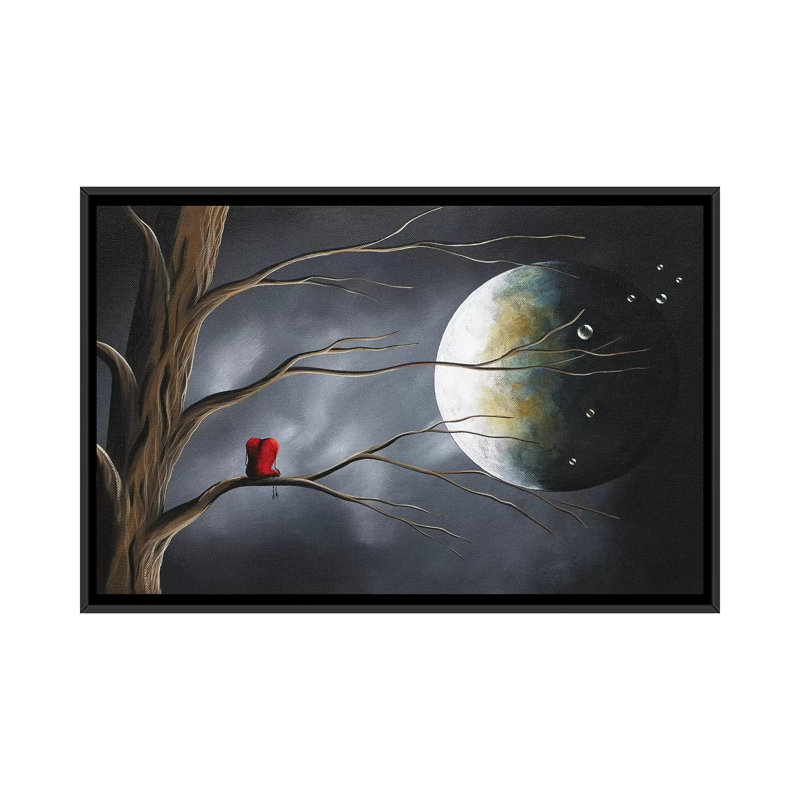 Sometimes He Just Wants To Be Alone by Moonlight Art Parlour - Painting on Canvas, 66.04 cm H x 45.72 cm W, Black Framed