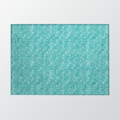 Tapis turquoise lavable Nonskid