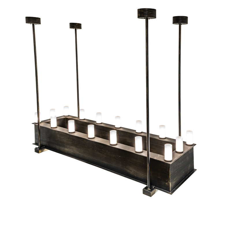 Lustre oblong 90 lumières 16 po Quadrato