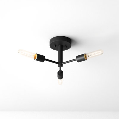 Leto 13" 3-Light Semi Flush Mount