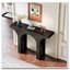 Table console 47 po moderne noire pour vestibule et derrière - Table de couloir étroite avec base arquée