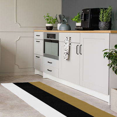 Tapis noir/beige zone