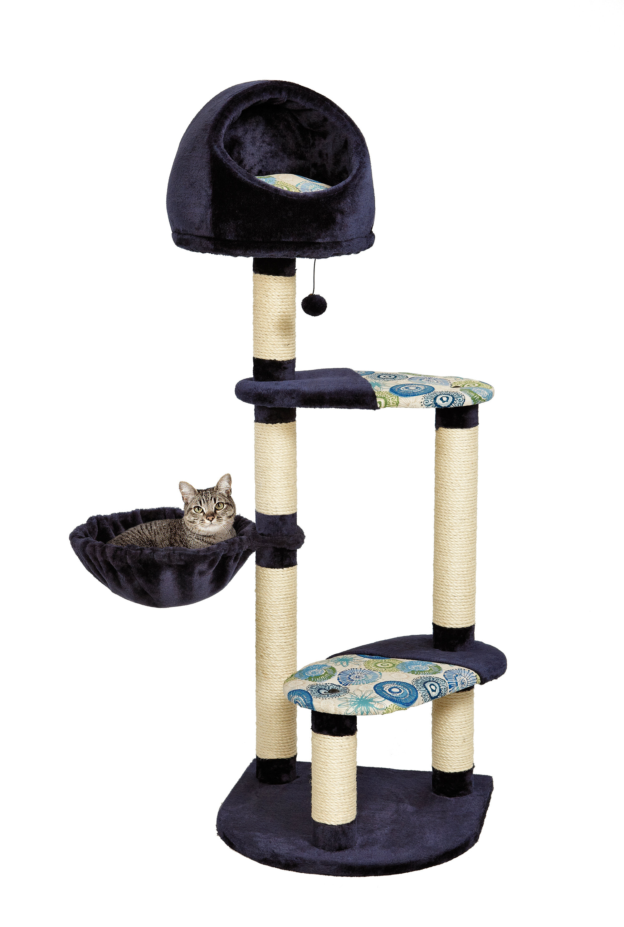 Navy blue 2025 cat tree