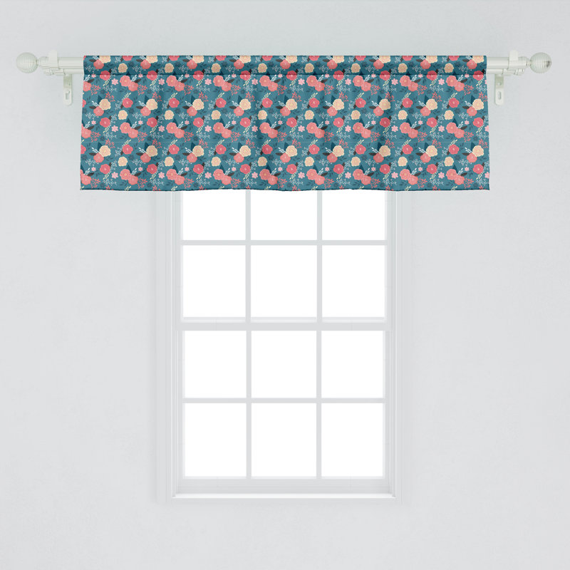 Ensemble de 2 cantonnières Ambesonne Vintage Rose 54 po x 18 po