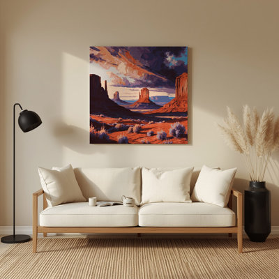 Art mural brun en métal du sud-ouest, paysages de Mesa et Butte 109