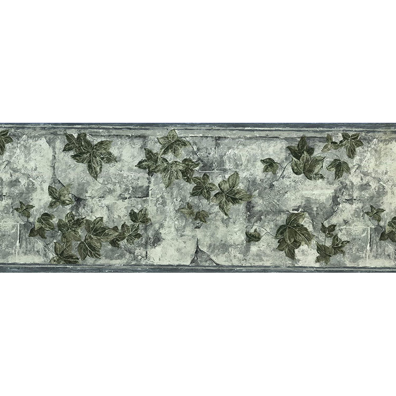 Bordure de papier peint L 15 pi x l 9 po Leaves on the Wall
