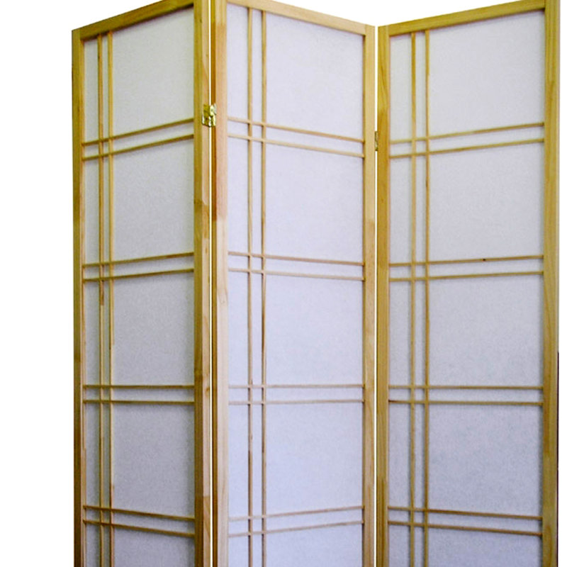 70" Tall 3 Room Divider "" - Natural Pine Wood Finish, Adds Modern Flair To Room, Hinged Sections For Space, Multicolor, 50" Depth, 6" Width, Height, 13 Lb Screen With Decorative And Artistic Feature