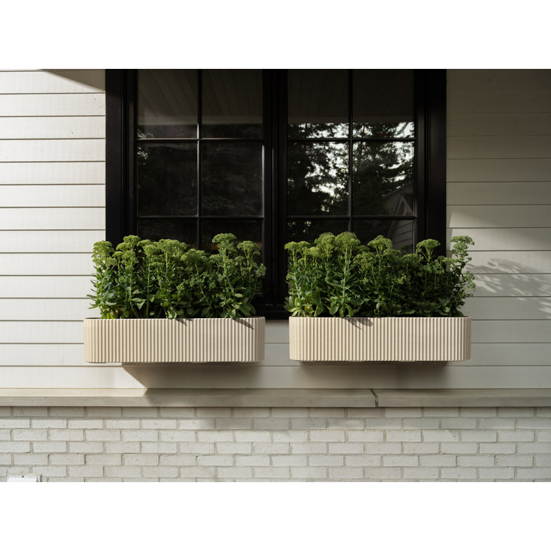 Veradek Demi Series Railing Planter 36" Planter, 2, Sand