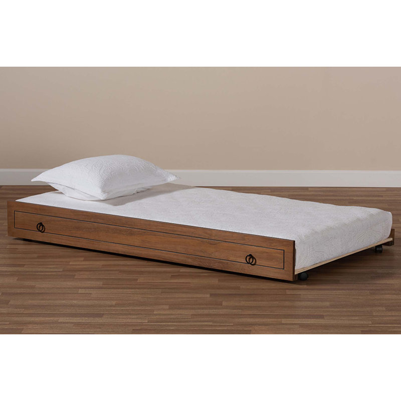 Lit gigogne simple Keiona, Brun