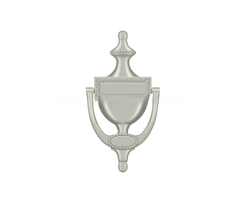 Heurtoir de porte Deltana DKR75U15; Corde victorienne; Finition nickel satiné, Nickel brossé