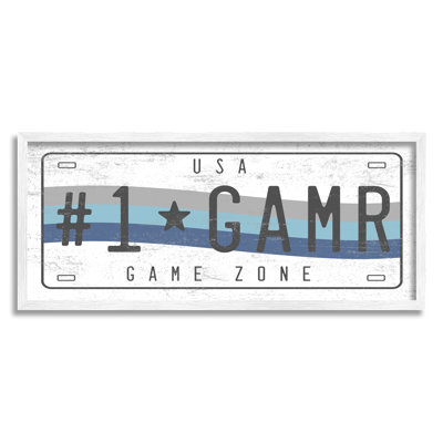 " #1 GAMR Blue Wave Rainbow Licence Plate " by Daphne Polselli