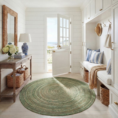 Demartini Handwoven Green Area Rug