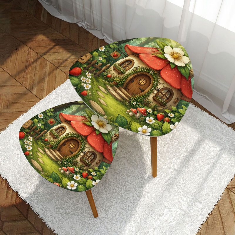 Ensemble de 2 tables basses gigognes Triangle