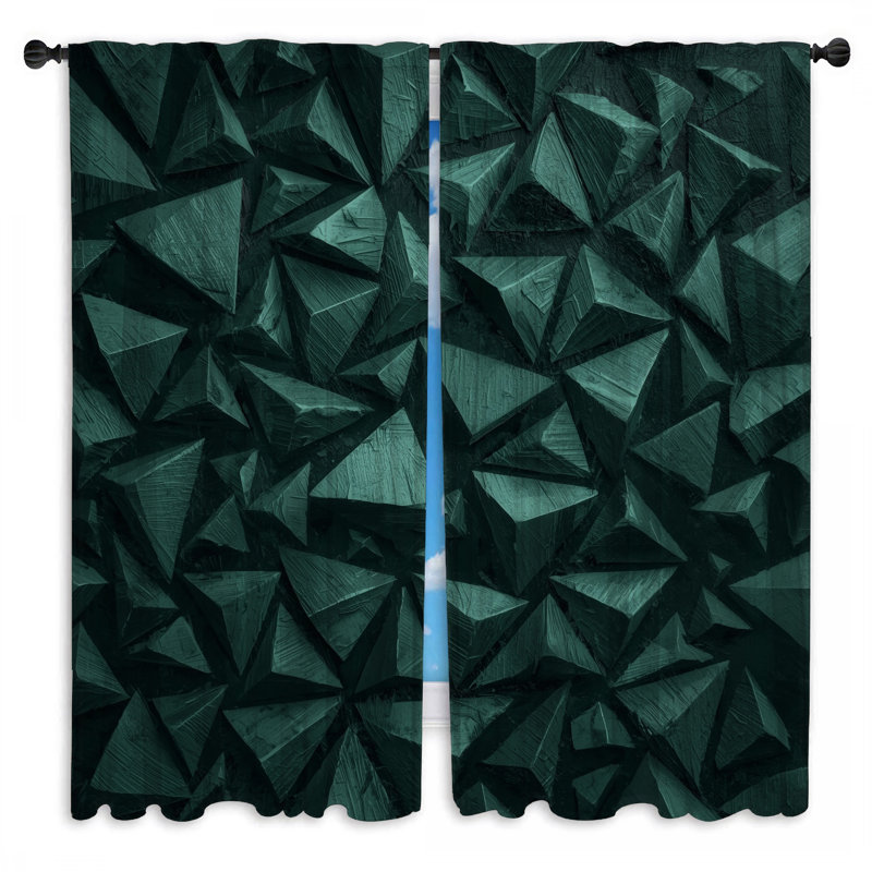 Pyramides de rideaux vert obscurcissant et obscurcissant - 2 panneaux, 40 po x 60 po - 2 panneaux, Transparent