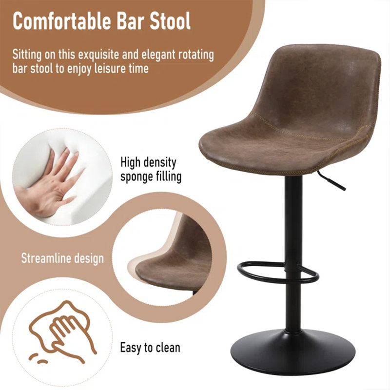Swivel Counter Stool, Brown