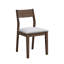  Ensemble de 2 chaises de salle à manger en bois franc de couleur noyer