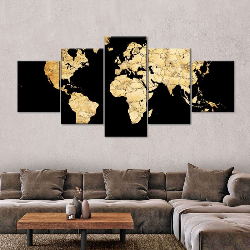 «Soil World Map», reproduction d'art sur toile, H 80 po x l 36 po x P 1,25 po