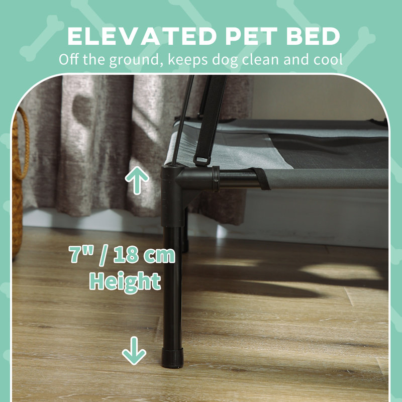 Lit pour chien surélevé Pawhut, Gris, Large (35.5" H x 30" W x 36.25" D)