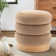 18'' Wide Round Upholstered Pouf Ottoman