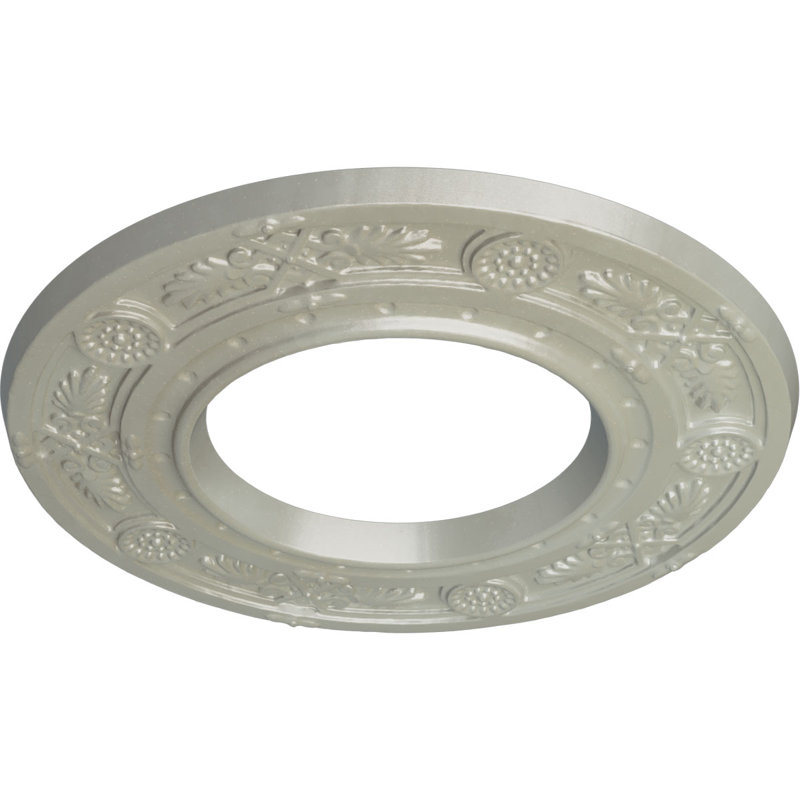 Médaillon de plafond Endurathane Daniela, DE 8 po x P 3 7/8 po x P 1/2 po (convient aux auvents jusqu'à 3 7/8 po), fini cuivre peint à la main