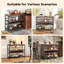 41" Wine Rack With 4 Glass Holders Wide Countertop Middle & Bottom Storage Shelves