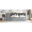 Lit de jour simple en bois avec lit gigogne, bureau intégré, tiroirs de rangement et tablettes pour économiser de l'espace.-726520112-726520113