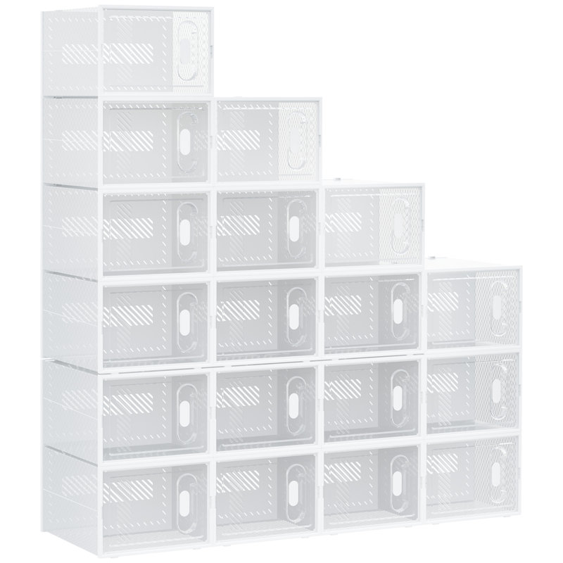 18 Pair Stackable Shoe Storage Box