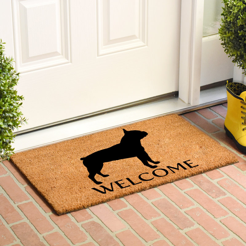 Tapis de porte d’extérieur antidérapant terrier boston Grifton, L 0,6 po x l 36 po x P 24 po