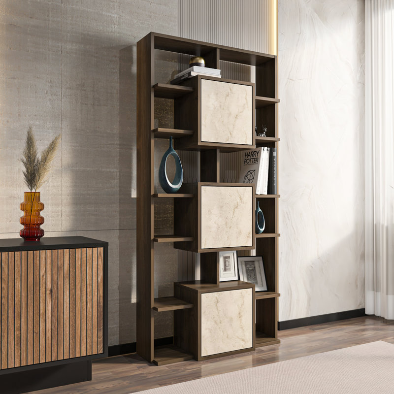 Deivin 176cm H x 85cm W Bookcase, Brown