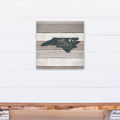 Art textuel sur toile tendue North Carolina
