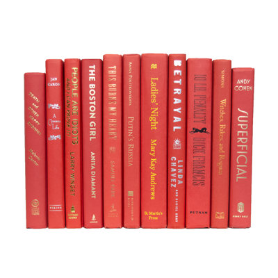 Livres décoratifs - Ensemble de livres de gala - 1 pied de livres rouges
