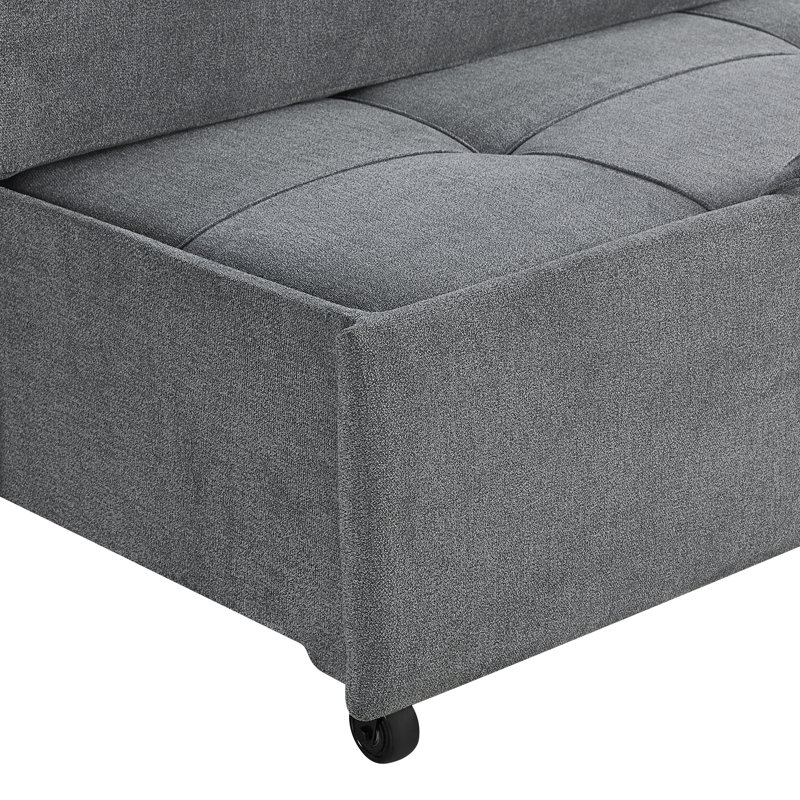 Serta Sabrina 73" Queen Rolled Arm Tufted Back Convertible Sleeper Sofa with Cushions