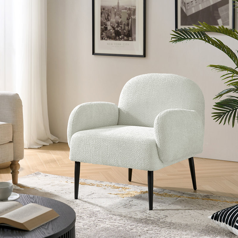 Fauteuil Lorice, Bouclé ivoire