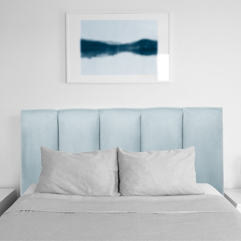 Upholstered Headboard, Light Blue, Queen